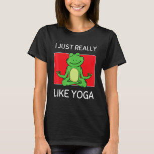 Schattige Namaste Kikker Ik Hou Gewoon Echt Van Yo T-shirt