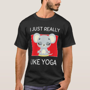 Schattige Namaste Muizen Ik Hou Echt Van Yoga Pila T-shirt