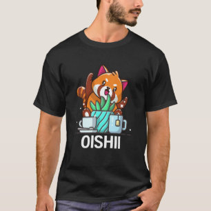 Schattige Namaste Rode Panda Doet Yoga Tuinieren T-shirt