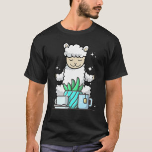 Schattige Namaste Schaap Doet Yoga Tuinieren Koff T-shirt