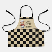 Schattige Nana's kleine helper tekst toevoegen Schort (Voorkant)