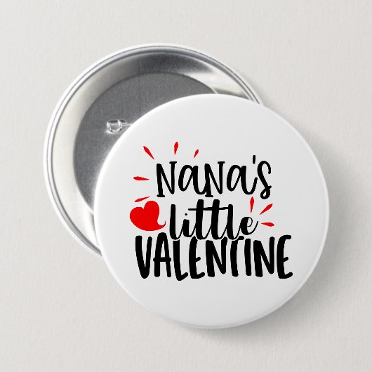 Schattige Nana's kleine Valentijn Ronde Button 7,6 Cm (Voorkant /achterkant)