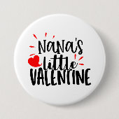 Schattige Nana's kleine Valentijn Ronde Button 7,6 Cm (Voorkant)