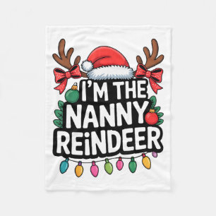 Schattige Nanny Rendier Kerst Familie Matching Hol Fleece Deken