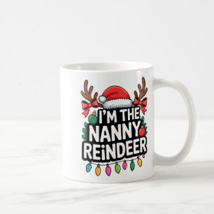 Schattige Nanny Rendier Kerst Familie Matching Hol Koffiemok