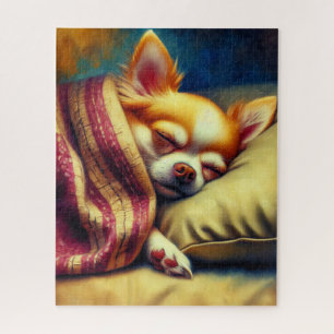 Schattige Napping Chihuahua Legpuzzel