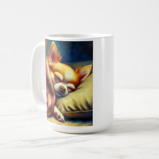 Schattige Napping Chihuahua | Zoete dromen van the Koffiemok (Voorkant links)