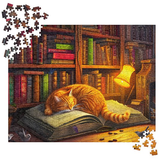 Schattige Napping Kat Puzzels voor Volwassene 500