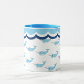 Schattige Narwal Walvis Koffie Mok (Midden)