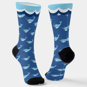 Schattige Narwal Walvis Sokken