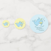 Schattige Narwhal Baby shower Kawaii Confetti (Voorkanten)