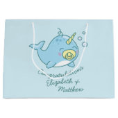 Schattige Narwhal Baby shower Kawaii Groot Cadeauzakje (Voorkant)