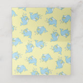 Schattige Narwhal Baby shower Kawaii Plaatskaartje (Binnenkant ongevouwen)