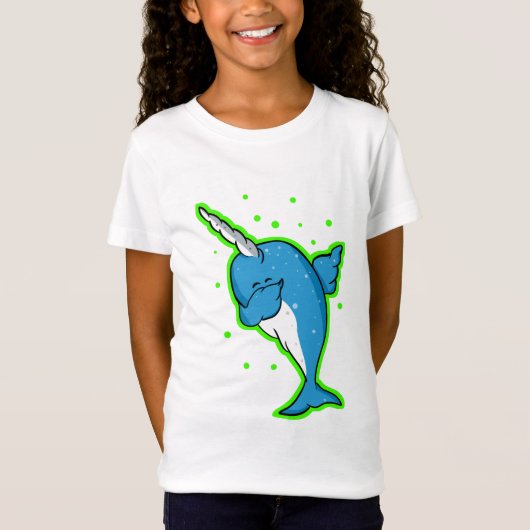 Schattige Narwhal Dabbing T-shirt (Voorkant)
