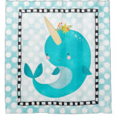 Schattige Narwhal douchegordijn (Voorkant)