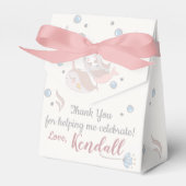 Schattige Narwhal en Zeemeermin Pastels gepersonal Bedankdoosjes (Voorkant Zijde)