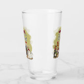 schattige nationale kippenliefhebbers woordkunst glas (Links)