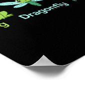Schattige Natuur Frog Dragonfly Turtle Design Poster (Hoek)