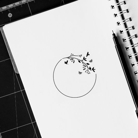 Schattige Natuur Tijdschrift Rubberstempel