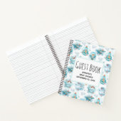 Schattige Nautical Whales Waterverf Pattern Gasten Notitieboek (Binnen)