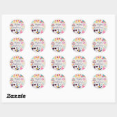 Schattige Nautilus Verjaardag Ronde Sticker (Vel)