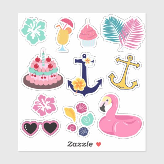 Schattige Nautilus Verjaardag Sticker (Vel)