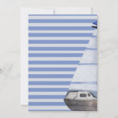 Schattige Nautisch Blauwe Boot Teddy Bear Verjaard Kaart (Achterkant)