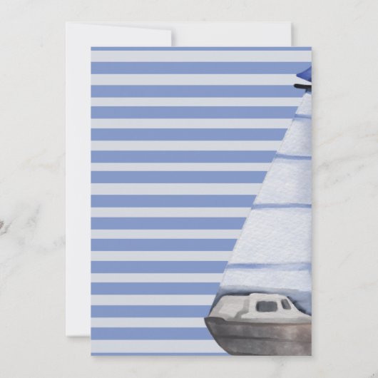 Schattige Nautisch Blauwe Boot Teddy Bear Verjaard Kaart (Achterkant)