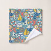 Schattige nautisch Zee Bad Handdoek (Wasdoekje)