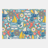 Schattige nautisch Zee Inpakpapier Vel (Voorkant)