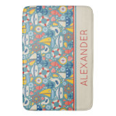 Schattige nautisch Zee leven gepersonaliseerd Badmat (Voorkant Verticaal)