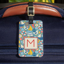 Schattige nautisch Zee levensmonogram