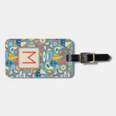 Schattige nautisch Zee levensmonogram Bagagelabel (Voorkant horizontaal)