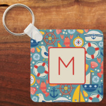 Schattige nautisch Zee levensmonogram