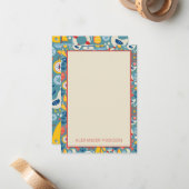 Schattige nautisch Zee Notitiekaartje (Voorkant / Achterkant in situ)