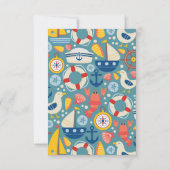 Schattige nautisch Zee Notitiekaartje (Achterkant)