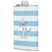 Schattige Nautische verankering op lichtblauwe str Heupfles (Links)