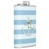 Schattige Nautische verankering op lichtblauwe str Heupfles (Rechts)