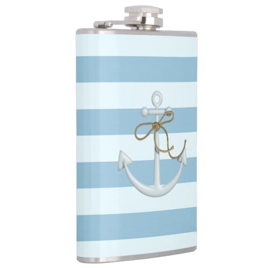 Schattige Nautische verankering op lichtblauwe str Heupfles (Rechts)