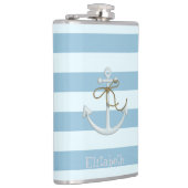 Schattige Nautische verankering op lichtblauwe str Heupfles (Rechts)