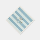 Schattige Nautische verankering op lichtblauwe str Servet (Hoek)