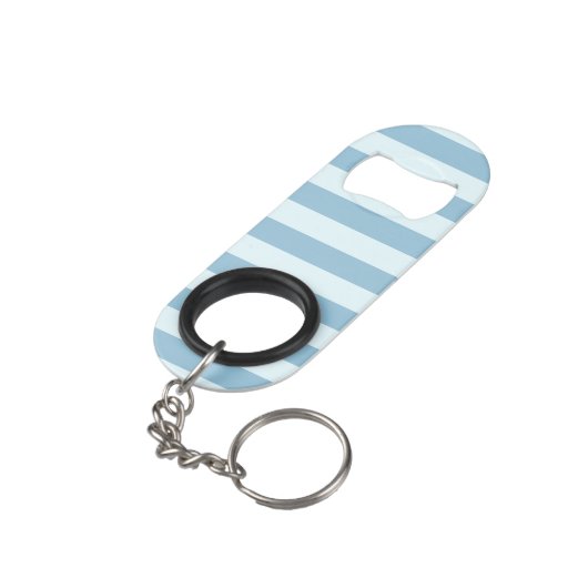 Schattige Nautische verankering op lichtblauwe str Sleutelhanger Flessenopener (Achterkant Gekanteld)
