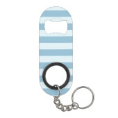 Schattige Nautische verankering op lichtblauwe str Sleutelhanger Flessenopener (Achterkant)