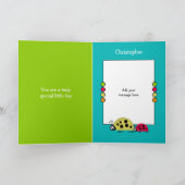 Schattige neef ladybugs speciale jongen rood blauw kaart (Binnen)