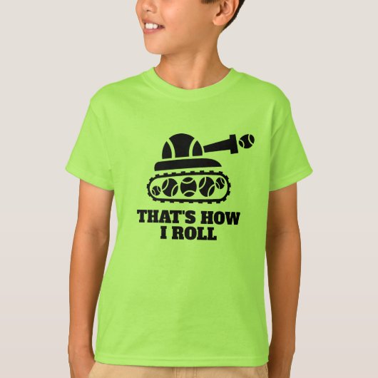 Schattige Neon Green Kind's Tennis Tee Shirt (Voorkant)