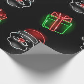Schattige Neon Santa en Cadeaus Wrapping Paper Cadeaupapier (Hoek)