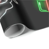 Schattige Neon Santa en Cadeaus Wrapping Paper Cadeaupapier (Rol Hoek)