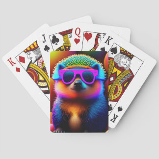 schattige neonbril egeldierzonnebril grappig pokerkaarten