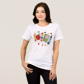 Schattige neppatch terug naar school schattige ben Tri-Blend shirt (Voorkant volledig)