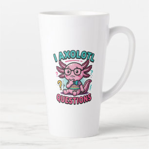 Schattige Nerd Axolotl I Axolotl Vragen Tekens Mem Latte Mok